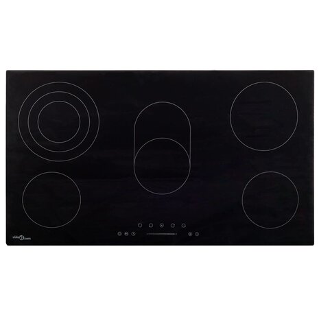 Keramische kookplaat 5 kookzones aanraakbediening 8500 W 77 cm 1