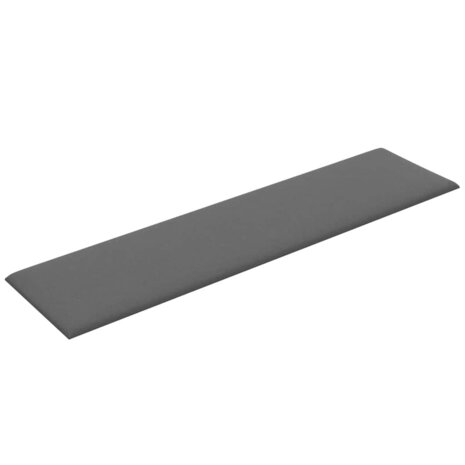 Wandpanelen 12 st 1,08 m² 60x15 cm stof lichtgrijs 5