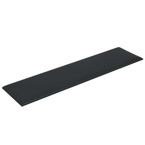 Wandpanelen 12 st 1,08 m² 60x15 cm kunstleer zwart 5