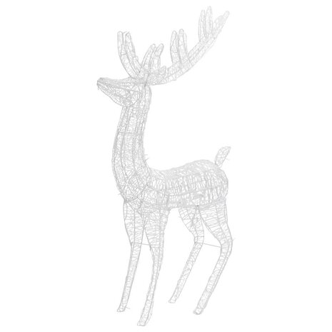 Kerstdecoratie rendier 250 LED&apos;s koudwit 180 cm acryl 6