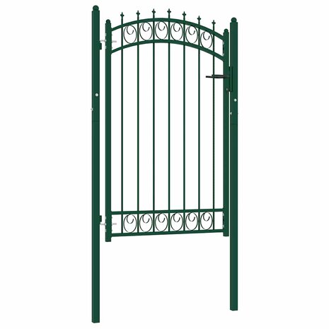 Poort met speerpunten 100x150 cm staal groen 1