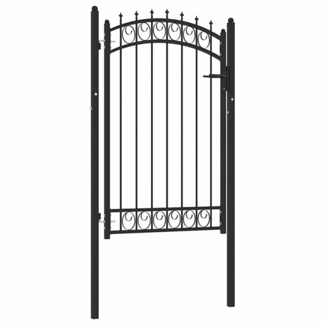Poort met speerpunten 100x150 cm staal zwart 1