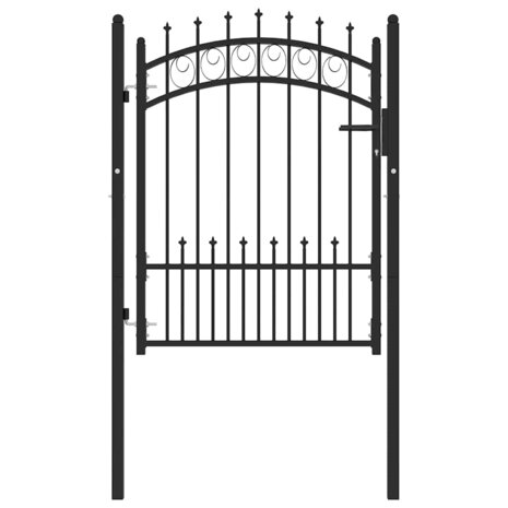 Poort met speerpunten 100x125 cm staal zwart 2