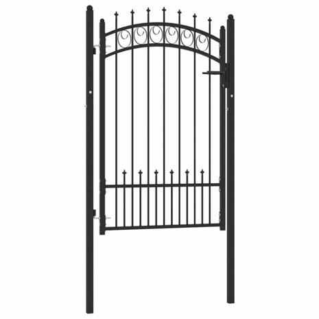 Poort met speerpunten 100x150 cm staal zwart 1