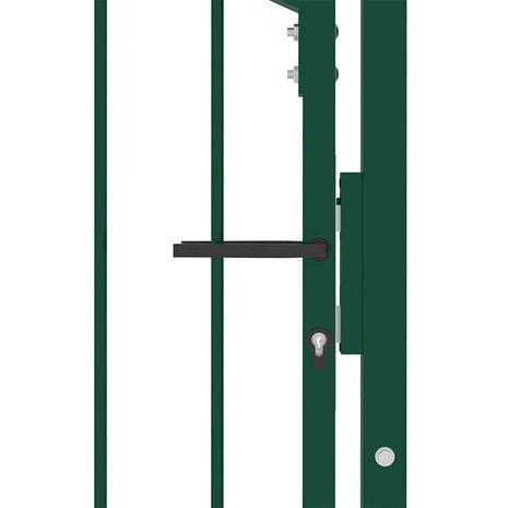 Poort met speerpunten 100x125 cm staal groen 4
