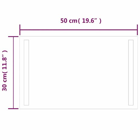 Badkamerspiegel LED 50x30 cm 5