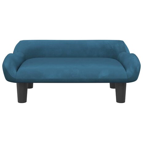 Hondenmand 70x40x24 cm fluweel blauw 3