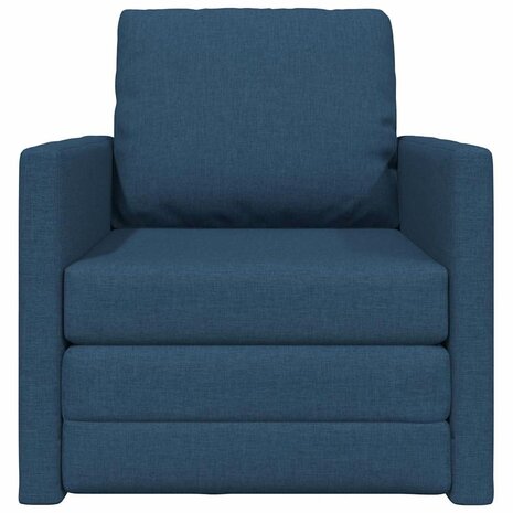 Vloerslaapbank met kussen Blauw 74 x 77 x 81 cm Stof 5