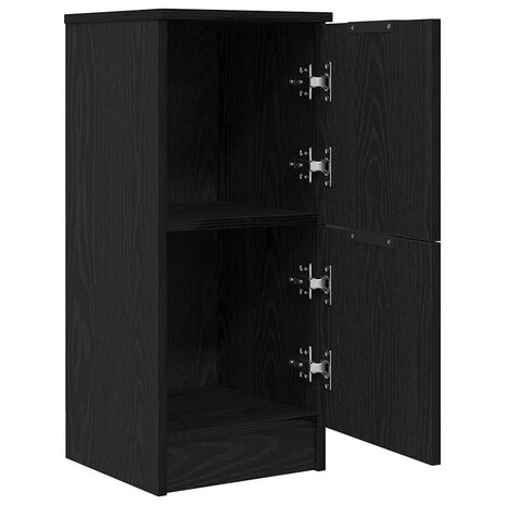 Dressoir Zwart eiken 30 x 30 x 70 cm Bewerkt hout 5