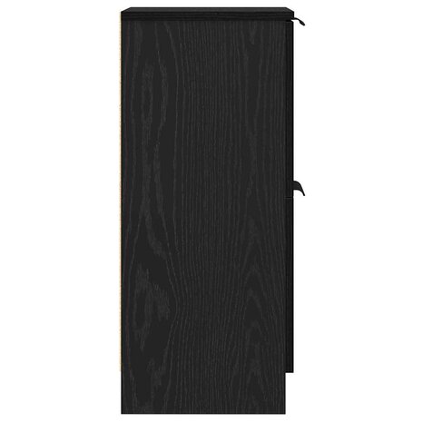 Dressoir Zwart eiken 30 x 30 x 70 cm Bewerkt hout 8