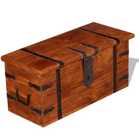 2-delige Opbergkistenset massief hout 5