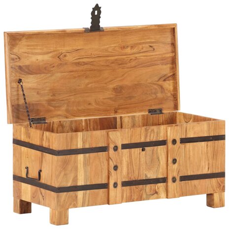Opbergkist 90x40x40 cm massief acaciahout 2