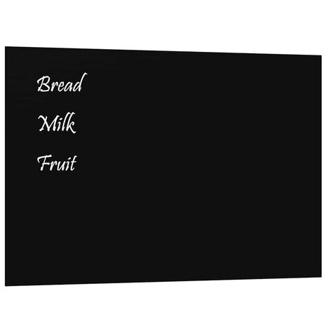 Magneetbord wandgemonteerd 60x40 cm gehard glas zwart 2