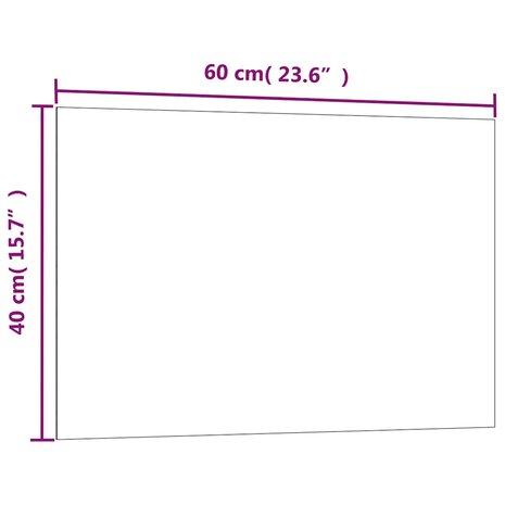 Magneetbord wandgemonteerd 60x40 cm gehard glas zwart 6