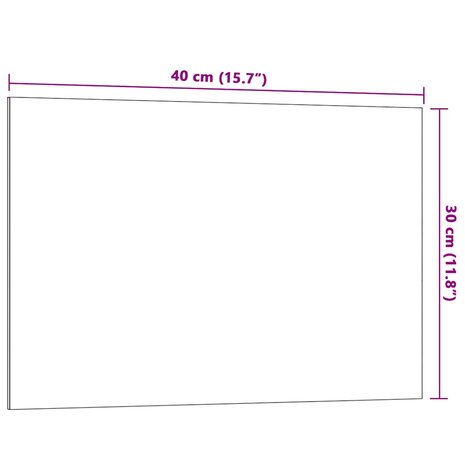 Magneetbord voor aan de wand 40x30 cm gehard glas wit 6