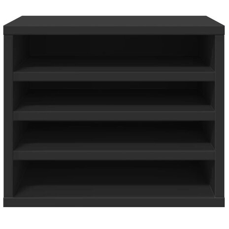 Bureau organiser 36x26x29,5 cm bewerkt hout zwart 4