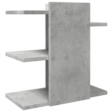 Bureau organiser 42x21,5x42 cm bewerkt hout betongrijs 6
