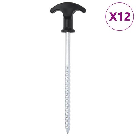 Tentharingen 12 st Ø7 mm 17 cm gegalvaniseerd staal 1