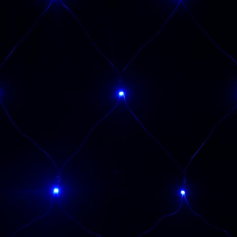 Kerstnetverlichting 204 LED&apos;s binnen en buiten 3x2 m blauw 5