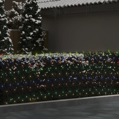 Kerstnetverlichting 204 LED&apos;s binnen/buiten 3x2 m meerkleurig 3