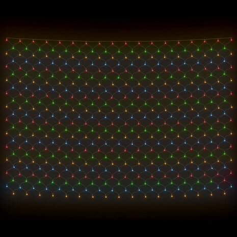 Kerstnetverlichting 204 LED&apos;s binnen/buiten 3x2 m meerkleurig 4