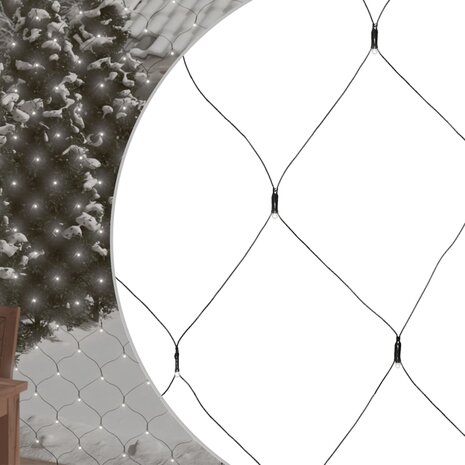 Kerstnetverlichting 306 LED&apos;s binnen en buiten 3x3 m koudwit 1