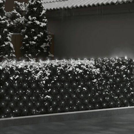 Kerstnetverlichting 306 LED&apos;s binnen en buiten 3x3 m koudwit 3