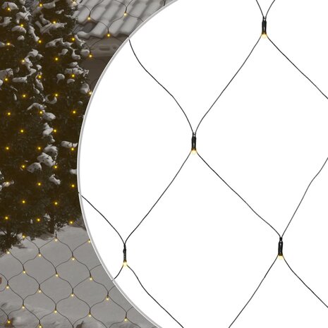Kerstnetverlichting 544 LED&apos;s binnen en buiten 4x4 m warmwit 1