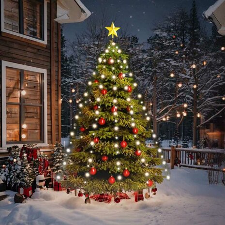 Kerstboomverlichting met 180 LED&apos;s koudwit net 180 cm 3