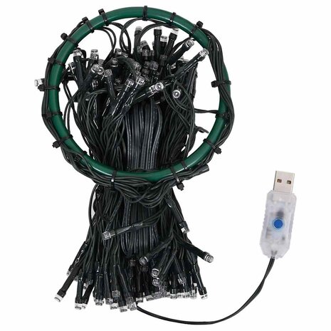 Kerstboomverlichting met 180 LED&apos;s koudwit net 180 cm 4