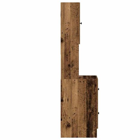 Keukenkast met lade met plank met opslag Oud hout Bewerkt hout 7