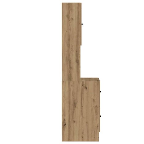 Keukenkast met lade artisanaal eikenkleurig Bewerkt hout 7