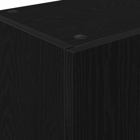 Keukenkast met lade met plank Zwart eiken Bewerkt hout 9