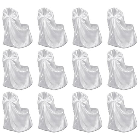 Stoelhoes voor bruiloft 12 st wit 1