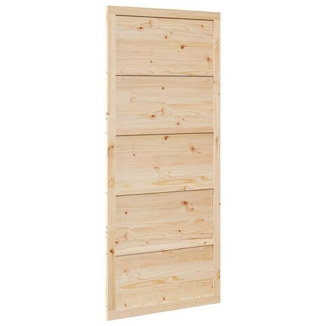 Schuifdeur Naturel 90 x 208 cm Massief grenenhout 2