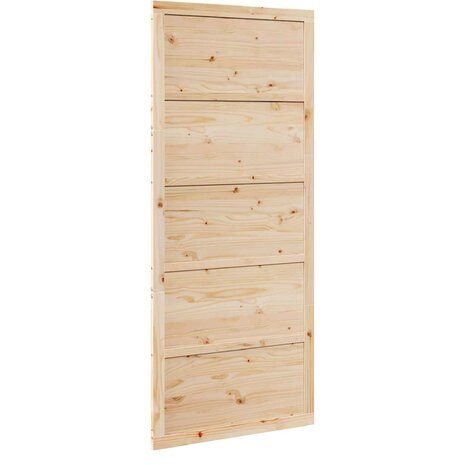Schuifdeur Naturel 90 x 208 cm Massief grenenhout 6