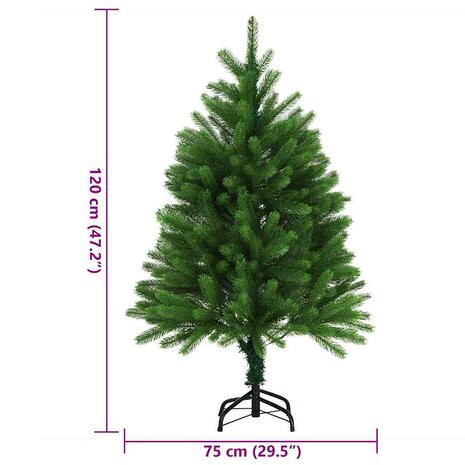 Kunstkerstboom met levensechte naalden 120 cm groen 8