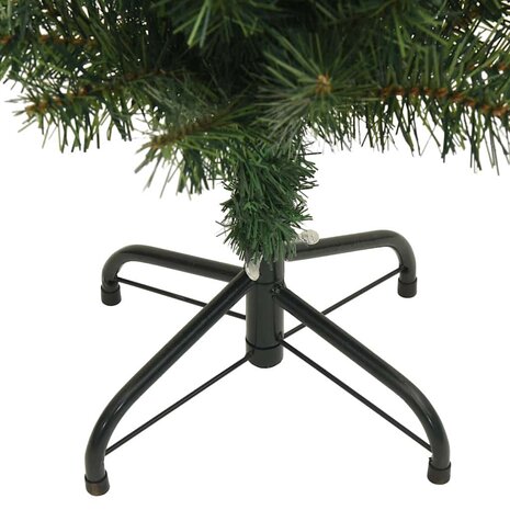 Kunstkerstboom met standaard smal 210 cm PVC groen 6