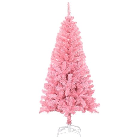 Kunstkerstboom met standaard 150 cm PVC roze 2