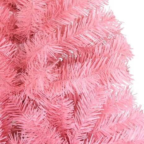 Kunstkerstboom met standaard 150 cm PVC roze 4