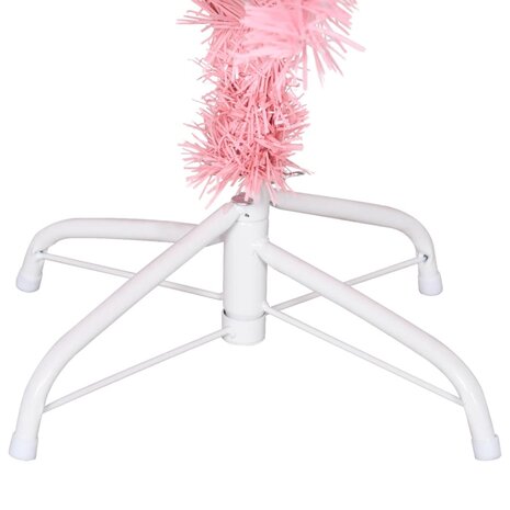 Kunstkerstboom met standaard 150 cm PVC roze 5
