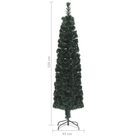 Kunstkerstboom met standaard smal 150 cm glasvezel 8