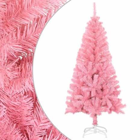 Kunstkerstboom met standaard 120 cm PVC roze 1