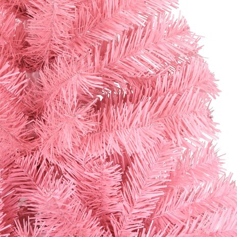 Kunstkerstboom met standaard 120 cm PVC roze 4