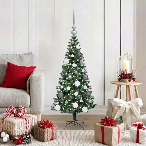 Kunstkerstboom met decoratieve touwlichten Groen 120 cm PVC 1