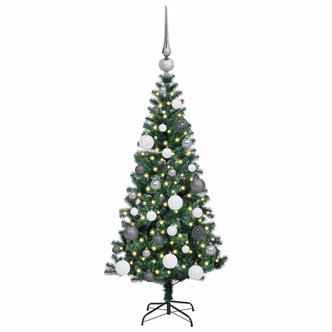 Kunstkerstboom met decoratieve touwlichten Groen 120 cm PVC 3