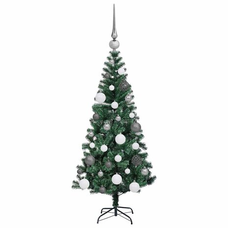 Kunstkerstboom met decoratieve touwlichten Groen 120 cm PVC 5