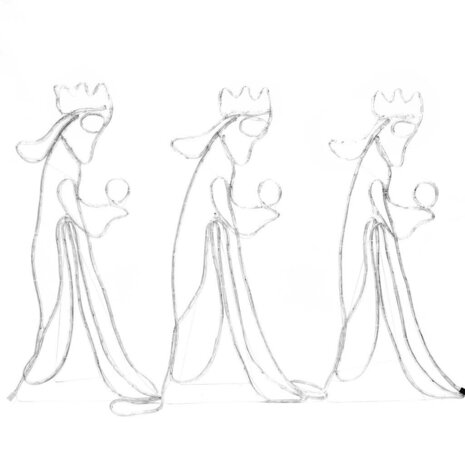 Kerstfiguren drie koningen met 504 LED&apos;s 99,5x45,5 cm 5