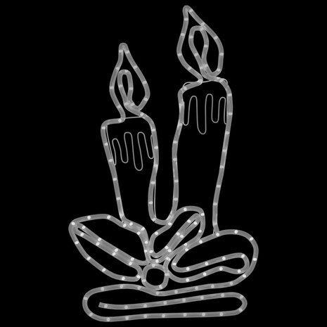 Kerstfiguur kaarsen met 144 LED&apos;s 70x42 cm 4