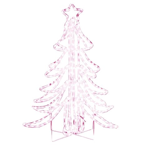 Kerstfiguur kerstboom met warmwitte LED&apos;s 87x87x93 cm 2